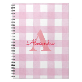 Cuaderno Decoración rosa de Gingham