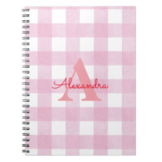 Cuaderno Decoración rosa de Gingham