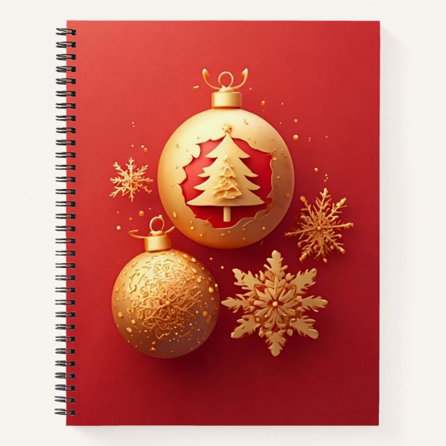 Cuaderno Decoraciones Navideñas Doradas (Anverso)