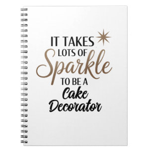 Cuaderno Decorador de Pasteles con Brillo