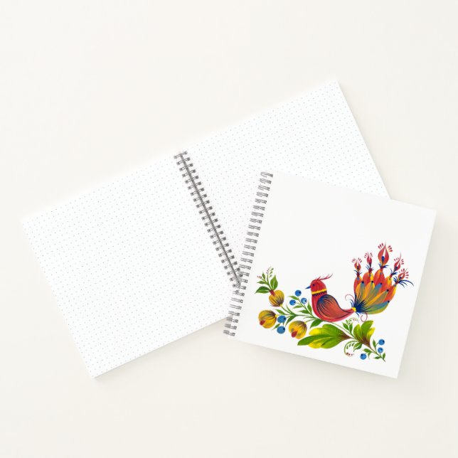 Cuaderno Decorative Bird with Flowers & Berries (Interior)