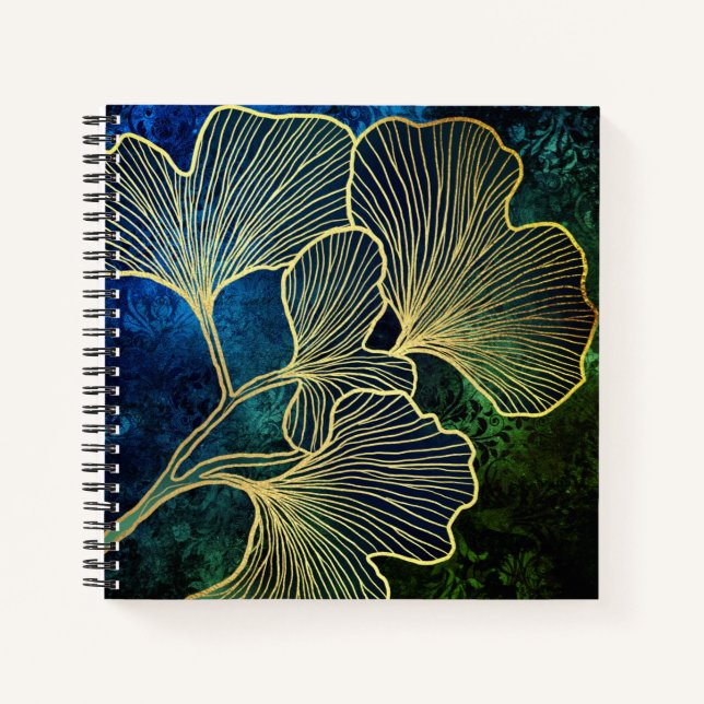 Cuaderno Decoro de hojas de oro (Anverso)