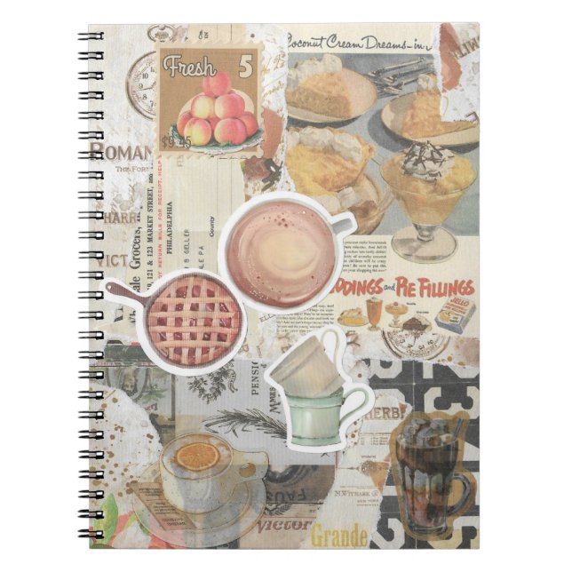 Cuaderno Decoupage de la época del café y el café (Frente)