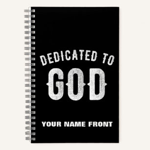 CUADERNO DEDICADO A DIOS PERSONALIZABLE GUAY TEXTO BLANCO