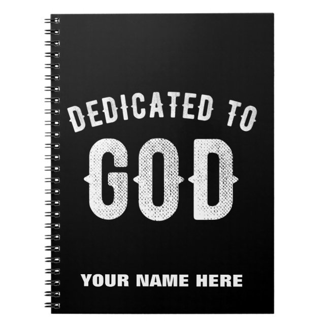 CUADERNO DEDICADO A DIOS PERSONALIZABLE GUAY TEXTO BLANCO (Frente)