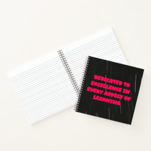 Cuaderno Dedicado a la excelencia en cada educador de apren