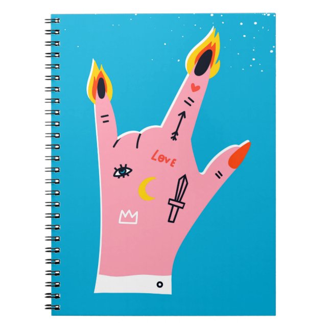 Cuaderno Dedos de incendio abstractos (Frente)