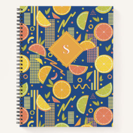 Cuaderno Deep Blue 80's Citrus Fruit Slices