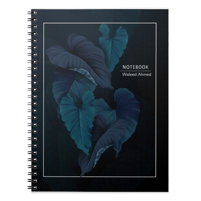 Cuaderno Deep Blue Botanical Dreams Spiral Notebook (Frente)