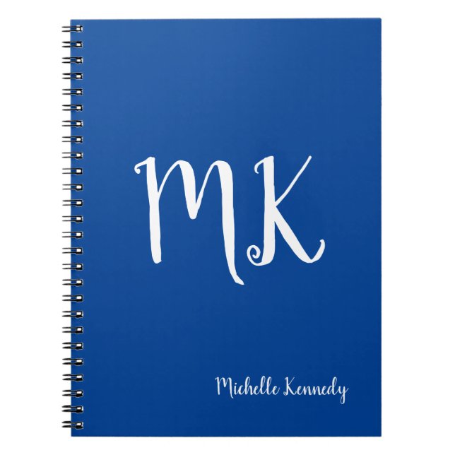 Cuaderno Deep Blue Monogramed Profesional Personalizado (Frente)
