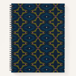 Cuaderno Deep Blue Retro Vintage Pattern 