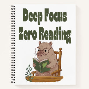 Cuaderno Deep Focus Zero Leer el bloc de notas del capibara