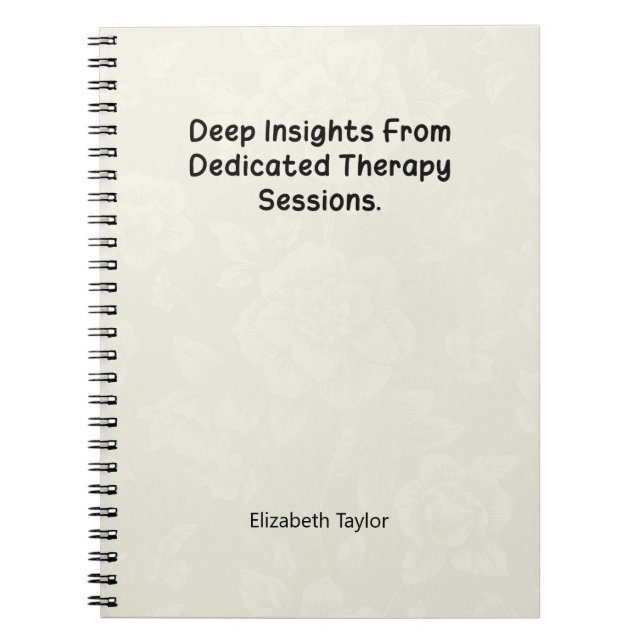 Cuaderno Deep Insights from Dedicated Therapy Sessions (Frente)
