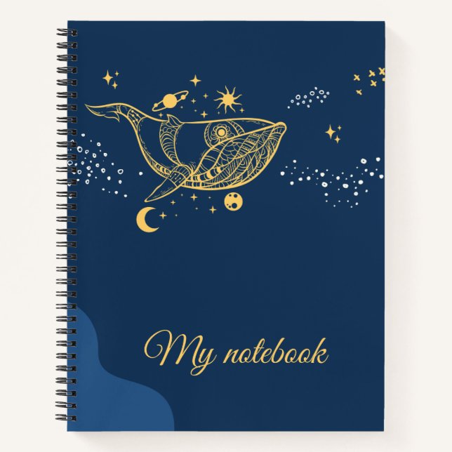 Cuaderno Deep Sea Whales Notebook – Ocean Depths Journal  (Anverso)