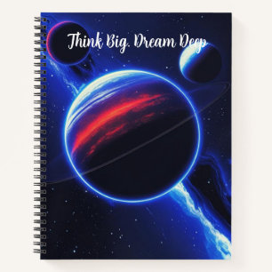 Cuaderno Deep Space Fade - Bloc de notas de galaxia negrita