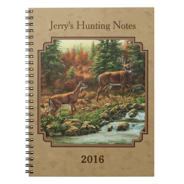 Cuaderno Deer and Stream Waterfall Tan (Frente)