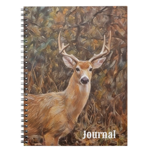 Cuaderno Deer Buck Antlers Art Nature Journal (Frente)