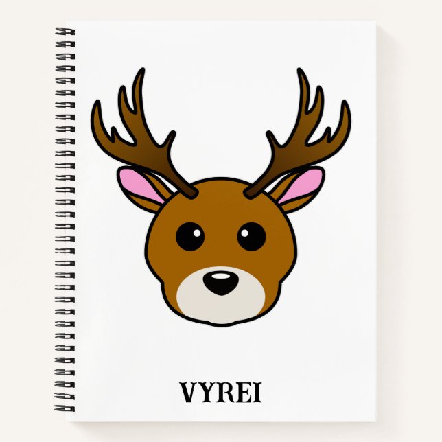 Cuaderno Deer de Personalizado lindo (Anverso)