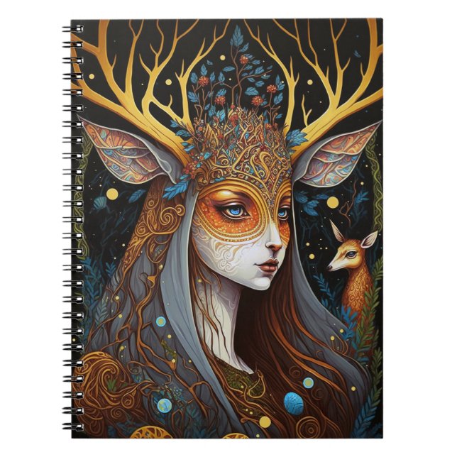 Cuaderno Deer Lady Fantasy Art (Frente)