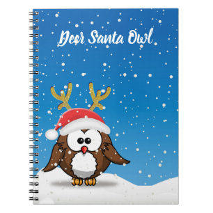 Cuaderno Deer Santa Owl