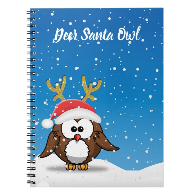 Cuaderno Deer Santa Owl (Frente)