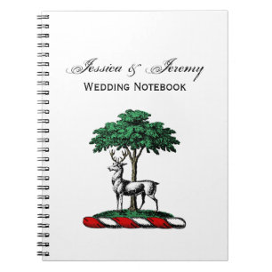 Cuaderno Deer Stag por Tree Heraldic Escudo Emblem