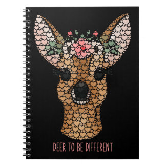 Cuaderno Deer to be Different Doe 6x9 Spiral Notebook