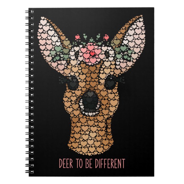 Cuaderno Deer to be Different Doe 6x9 Spiral Notebook (Frente)