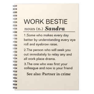 Cuaderno Definición de Compañero de Trabajo Personalizado