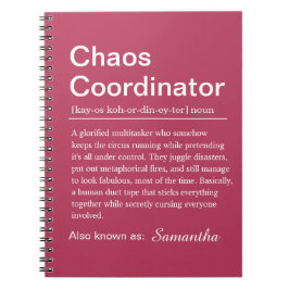 Cuaderno Definición de Coordinador de Caos Personalizado