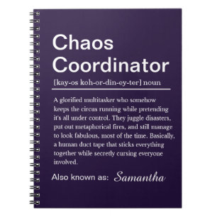 Cuaderno Definición de Coordinador de Caos Personalizado