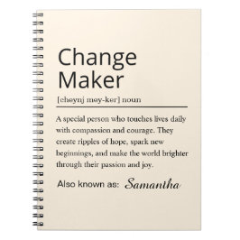 Cuaderno Definición de Creador de Cambio Personalizado