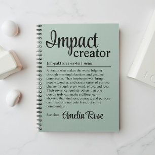 Cuaderno Definición de Creador de Impacto Personalizado Agr
