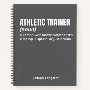 Cuaderno Definición de entrenador atlético Humor de medicin