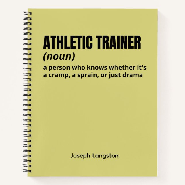Cuaderno Definición de entrenador atlético - regalo para po (Anverso)