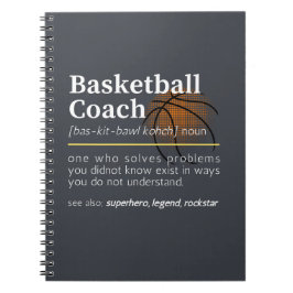 Cuaderno Definición de entrenador de baloncesto