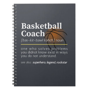 Cuaderno Definición de entrenador de baloncesto