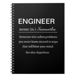 Cuaderno Definición de Ingeniero Personalizada