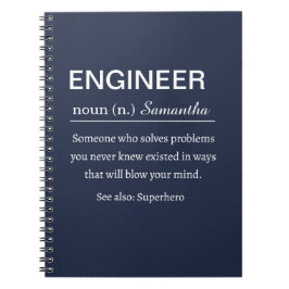 Cuaderno Definición de Ingeniero Personalizada