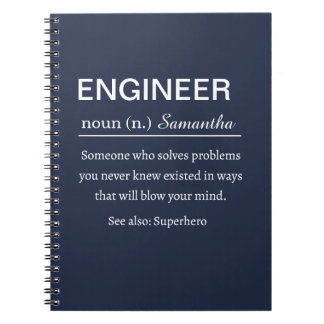 Cuaderno Definición de Ingeniero Personalizada