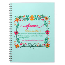 Cuaderno Definición de la abuela del marco de las flores