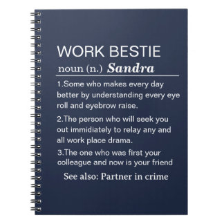 Cuaderno Definición de Mejor Amiga en el Trabajo Personaliz