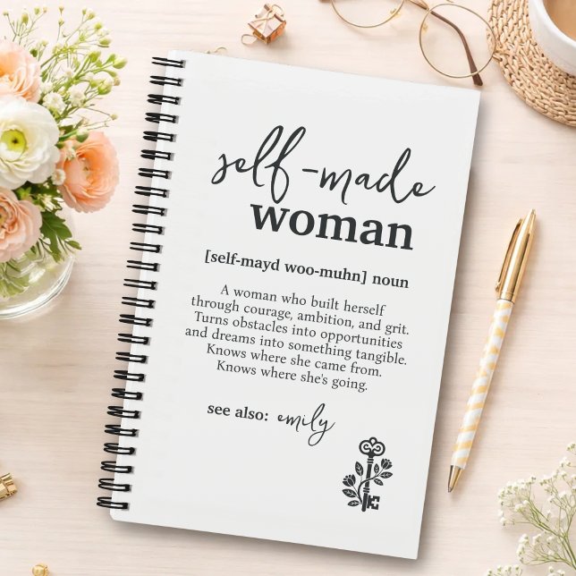 Cuaderno Definición de Mujer Empoderada en Blanco Desgastad (Subido por el creador)