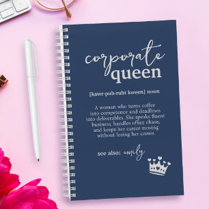 Cuaderno Definición de Mujer Profesional en Azul Marino