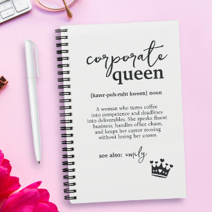 Cuaderno Definición de Mujer Profesional en Blanco Desgasta