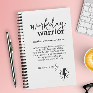 Cuaderno Definición de mujer trabajadora en blanco roto