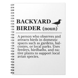 Cuaderno Definición de observador de aves en el patio trase