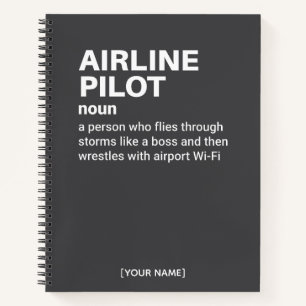 Cuaderno Definición de piloto de aerolíneas - Regalo person