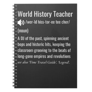 Cuaderno Definición de profesor de historia mundial