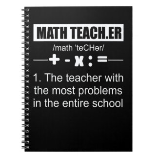Cuaderno Definición de profesor de matemáticas Problemas es